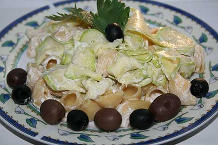 Паста с кабачками (цуккини) в сливочном соусе