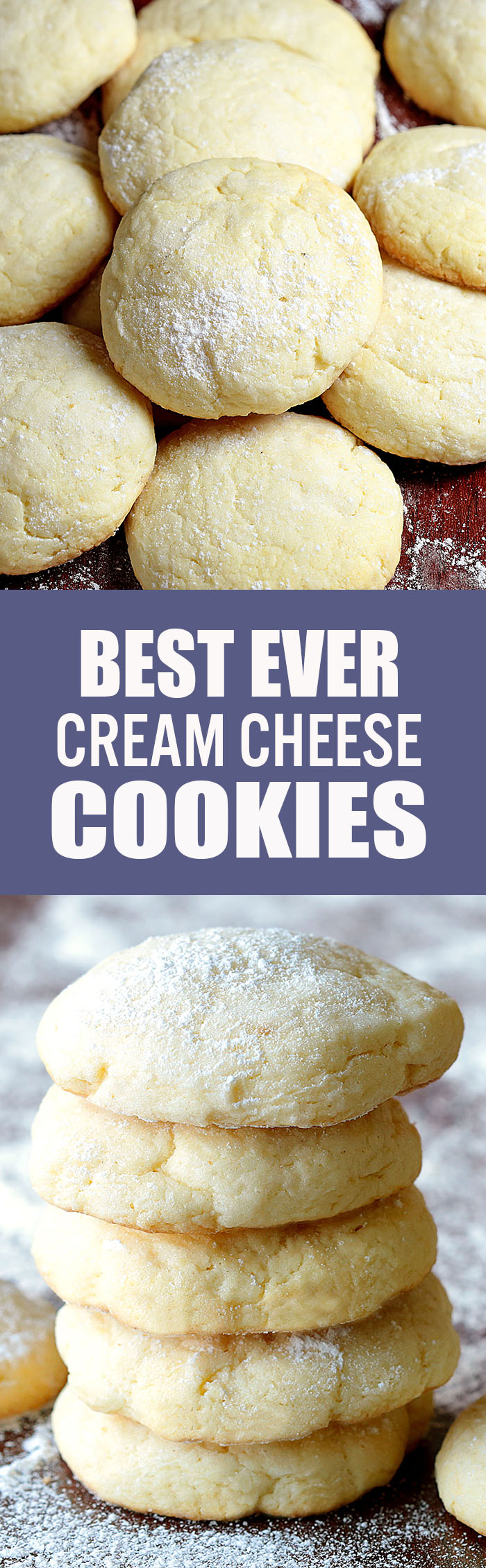 Soft, chewy, irresistible Crem Cheese Cookies and did I mention EASY?