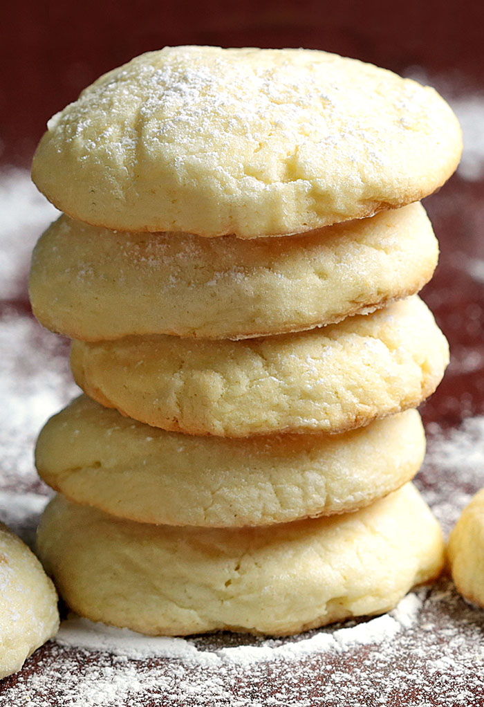 Soft, chewy, irresistible Crem Cheese Cookies and did I mention EASY?