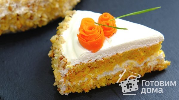 Морковный торт со сметанным кремом фото к рецепту 7