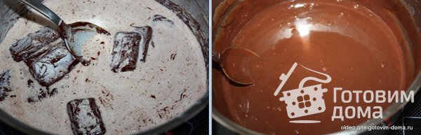 Шоколадно-малиновый торт с творожной прослойкой фото к рецепту 5
