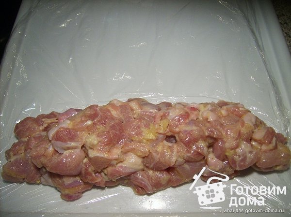 Колбаса куриная домашняя быстрого приготовления фото к рецепту 3