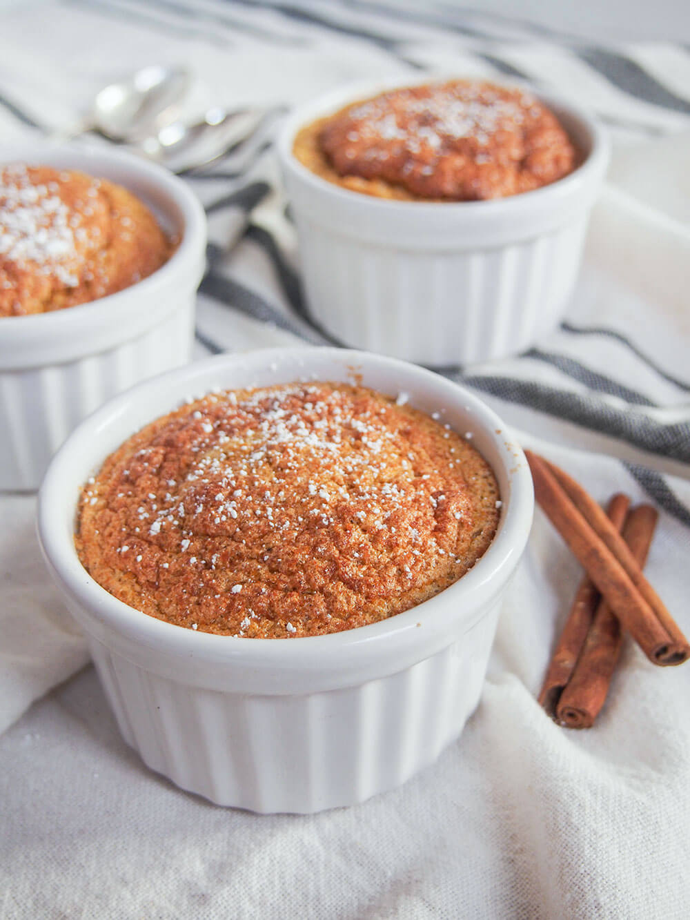 pumpkin souffle in individual dishes