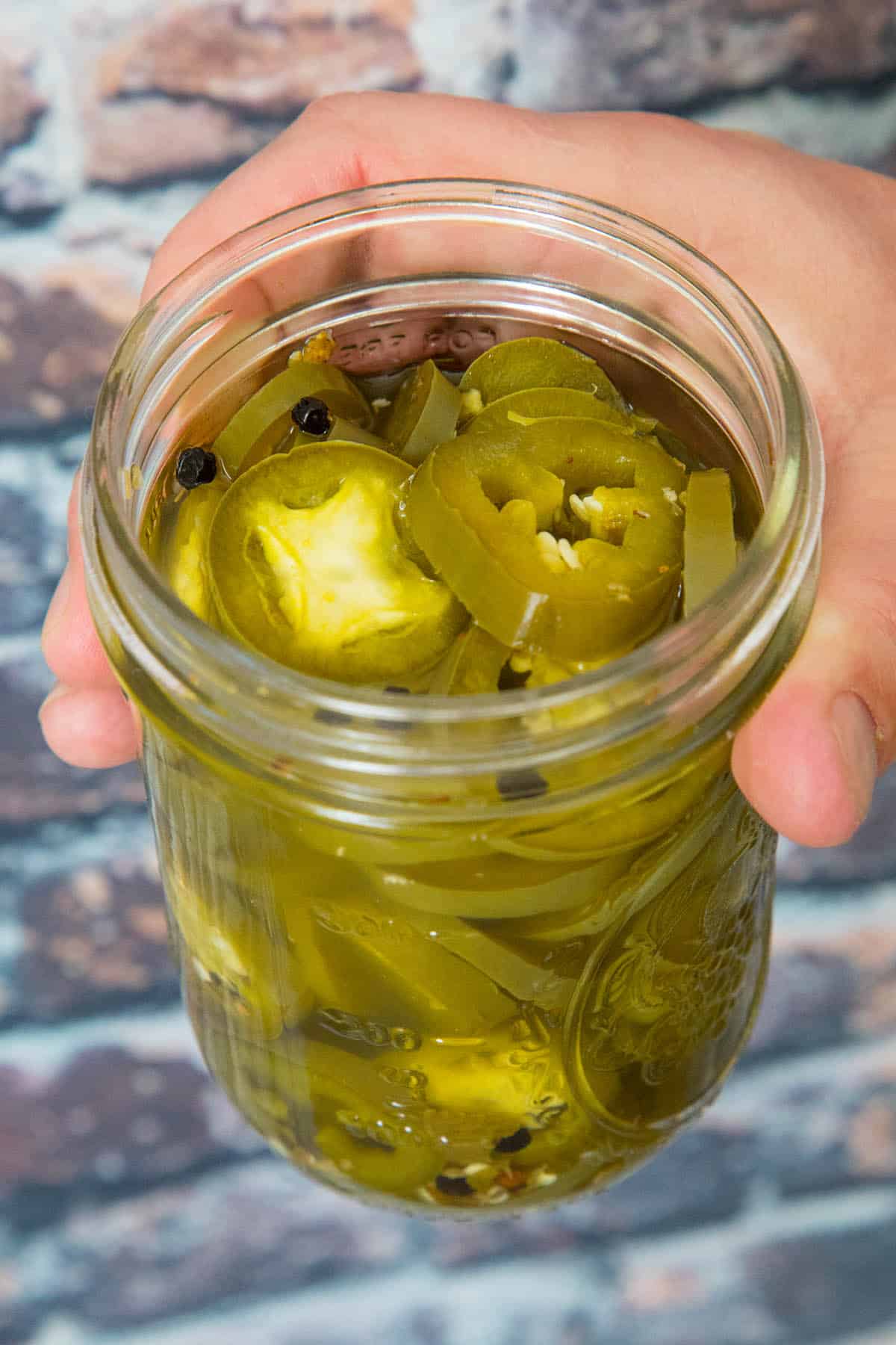Pickled Jalapenos in a jar