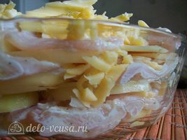 Картофельная запеканка с курицей и сыром (по-французски): фото к шагу 15.