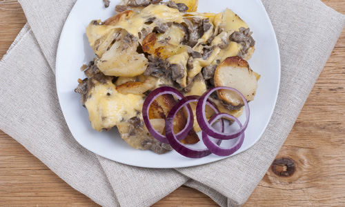 Тушеный картофель с грибами