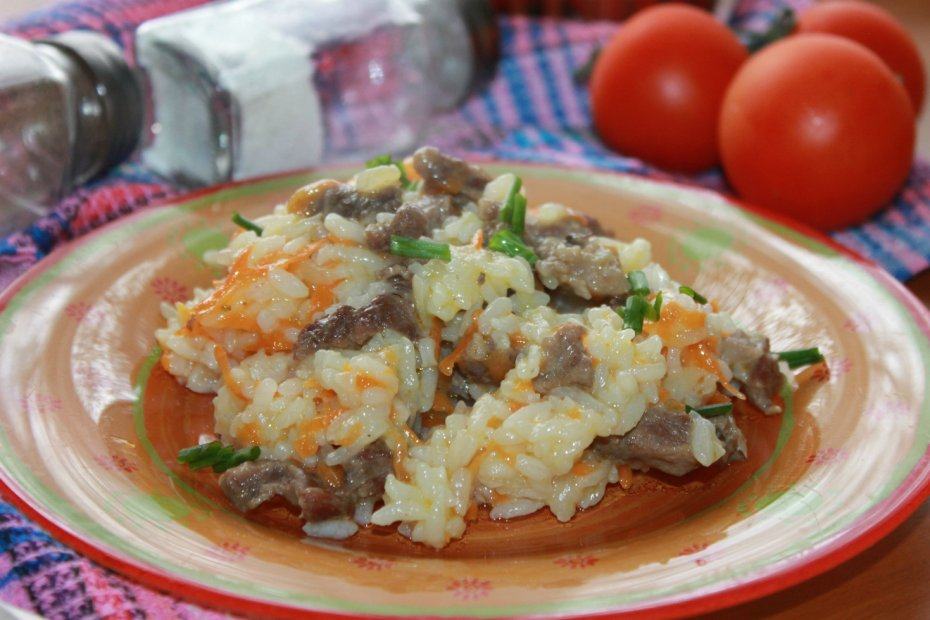 Рисовая каша с мясом в мультиварке