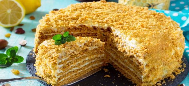 классический медовый торт со сметанным кремом рецепт