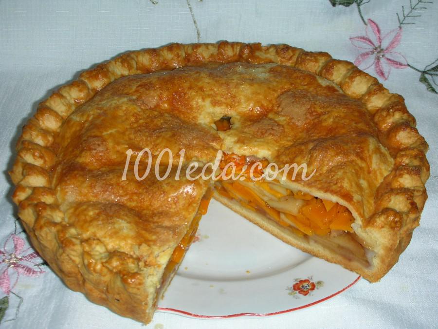 Песочный пирог с тыквой и яблоками: рецепт с пошаговым фото