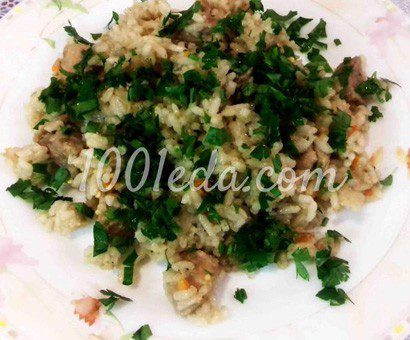 Нежный рис с мясом и овощами по-креольски в мультиварке