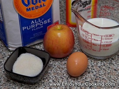 Russian Pancakes (Oladi) with Apple Recipe: Step 1
