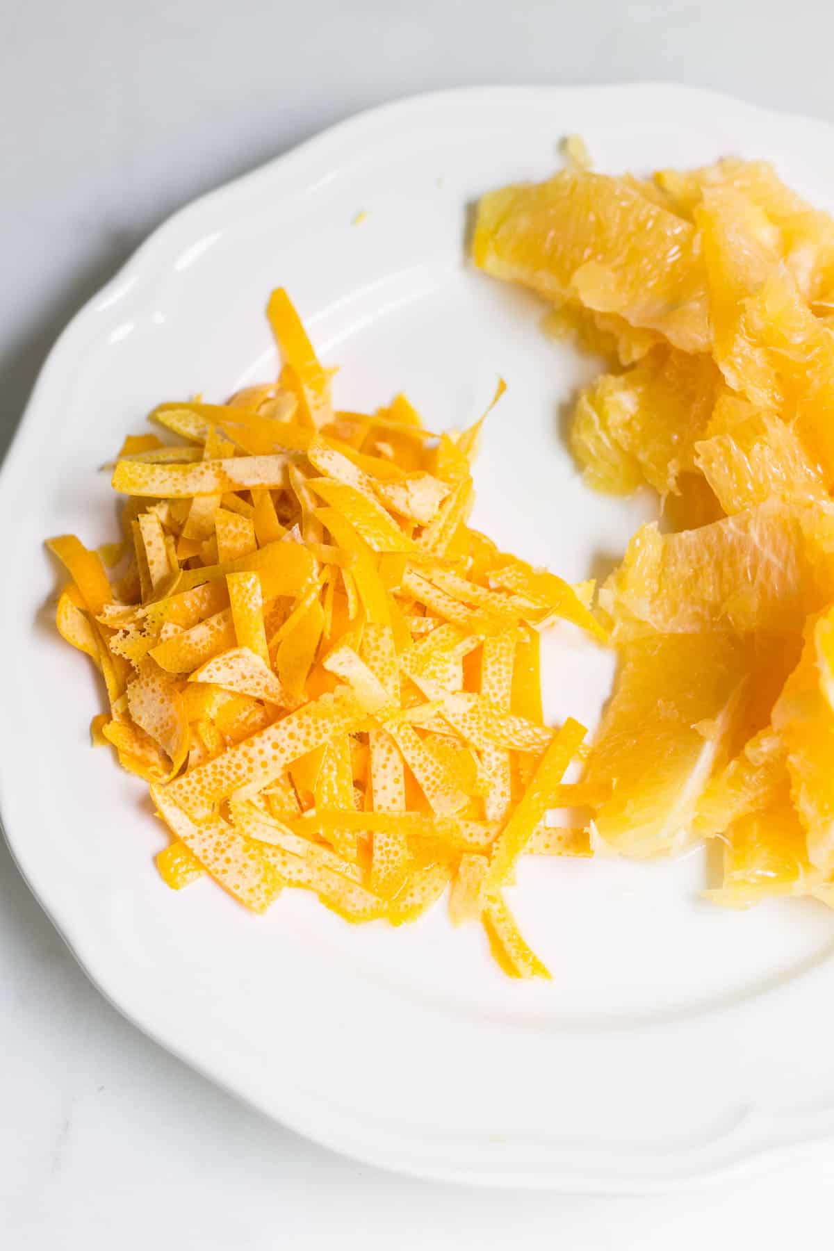 orange rind and orange slices image
