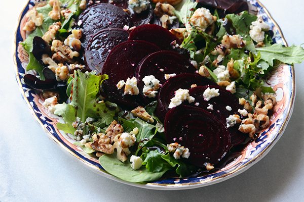 Roasted Beet Salad with Blue Cheese and Easy Maple-Balsamic Reduction 1